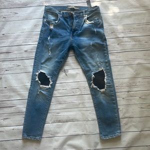 Zara man ripped skinny jeans